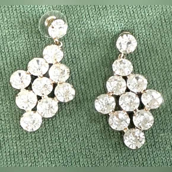 4 PAIRS OF RHINESTONE EARRINGS - Picture 5 of 6